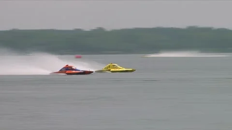 APBA inboard hydroplane races 動画素材 7744106