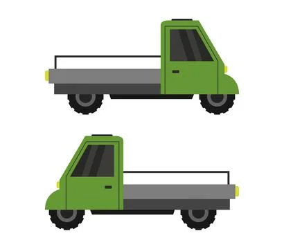 Ape car icon illustrated in vector on white background Stock Illustration