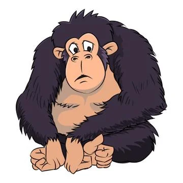 Ape Cartoon - Vector Illustration Stock Illustration
