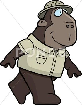 Ape Explorer Stock Illustration