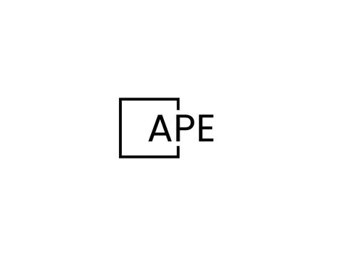 APE letter initial logo design vector illustration Stock Illustration