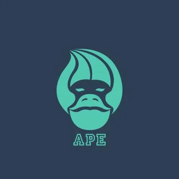 Ape logo vector Stock Illustration