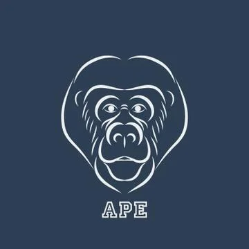 Ape logo vector Stock Illustration