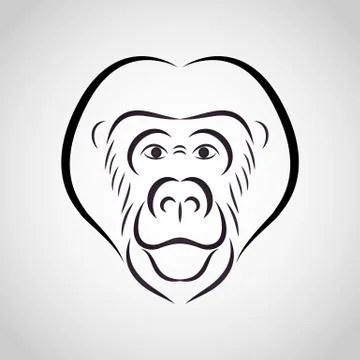 Ape logo vector Stock Illustration