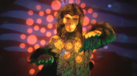 Ape Man Disco Funky Dancing #2 Stock Footage 58115393