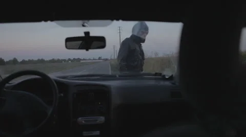 Ape Man Driving #4 Stock Footage 58119861