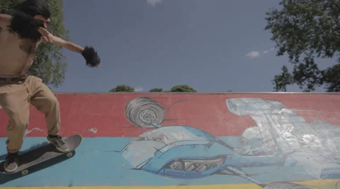 Ape Man Skating #2 Stock Footage 58114068