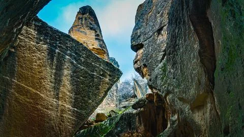 Ape like rock formation Stock Photos