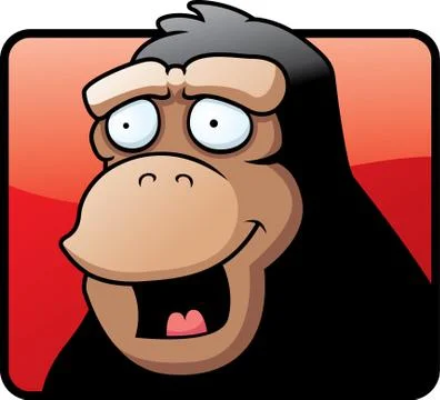 Ape Smiling 스톡 일러스트