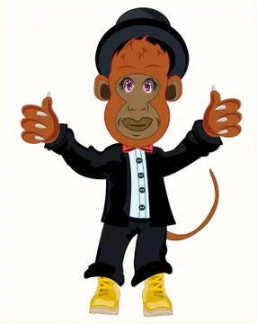 Ape in suit Stock Illustration
