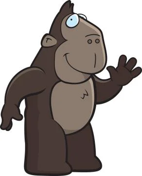 Ape Waving Stock Illustration