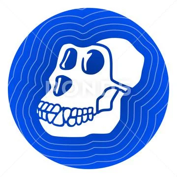 ApeCoin APE token symbol cryptocurrency logo coin icon in blue