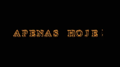 Apenas hoje! fire text effect black background Stock Footage 136566149