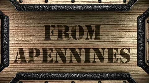From apennines on wooden stamp Stock Footage