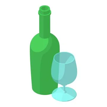 Aperitif icon, isometric style Stock Illustration