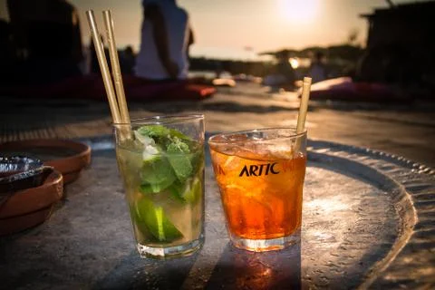 Aperol and mojito 写真素材