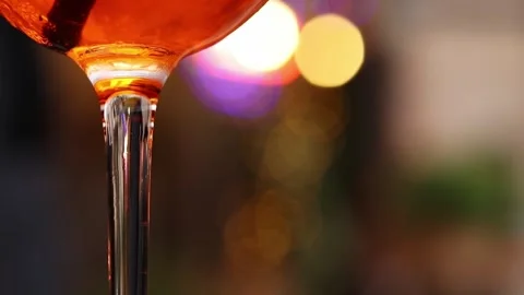 Aperol Spritz. Cold refreshing alcoholic cocktail Aperol Spritz Stock Footage 307609074