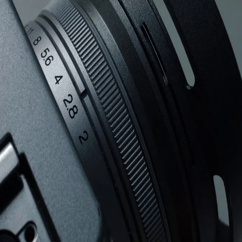 Aperture adjustment on the lens Stock Footage 69383911