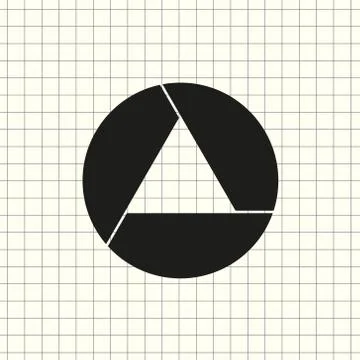 Aperture, camera lens symbol Stock Illustration