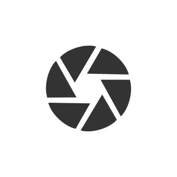 Aperture Diaphragm icon flat Stock Illustration
