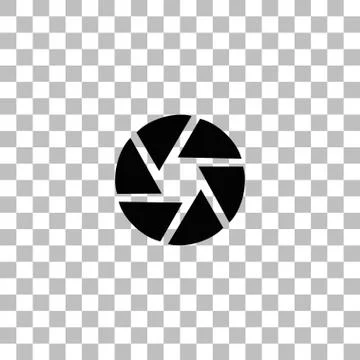 Aperture Diaphragm icon flat Stock Illustration