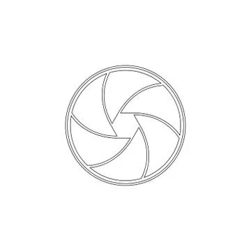 Aperture focus. flat vector icon Stock Illustration