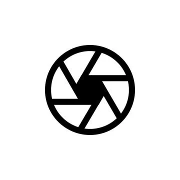 Aperture Focus Flat Vector Icon Stock Illustration