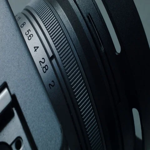 Aperture on the lens, close-up Stock Footage 69382983
