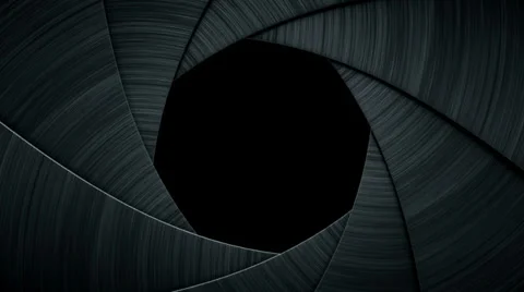 Aperture or iris leaves open and close. Alpha Stock Footage 33702732