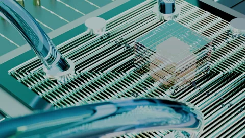 Aperture Pull Isolating Quantum Microchip in Creamy Bokeh, 4K 库存影片 345013085