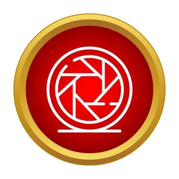 Aperture shutter adjusting light camera icon design Stockillustratie