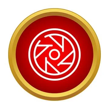Aperture shutter digital camera lens icon symbol Иллюстрация