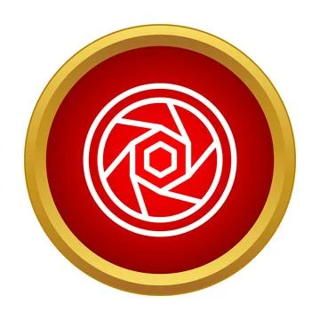Aperture shutter icon representing focus and photography Stock Illustration