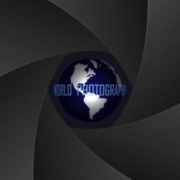 Aperture in the world Stock Illustration