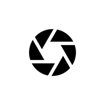Aperture, Zoom Focus, Camera Shutter Flat Vector Icon Stock Illustration