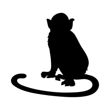Apes silhouettes set イラスト素材