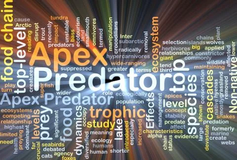 Apex predator background concept glowing Stock Illustration