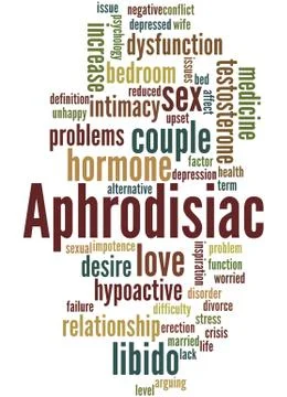 Aphrodisiac, word cloud concept Stockillustratie