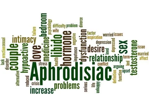 Aphrodisiac, word cloud concept Stock Illustration