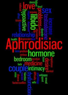 Aphrodisiac, word cloud concept Stockillustratie