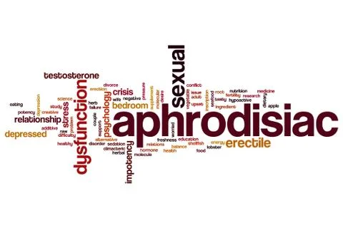 Aphrodisiac word cloud Stock Illustration
