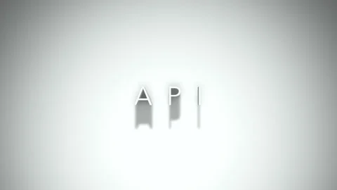 Api 3D title animation with shadows on a white background Stock Footage 295965084