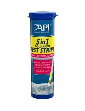 API 5 in 1 Aquarium Test Strips 库存照片