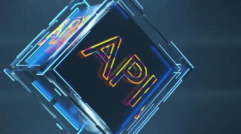 API - abstract teznol application programming interface Software development Illustrazione stock