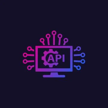 API and software integration, vector icon Stock Illustration