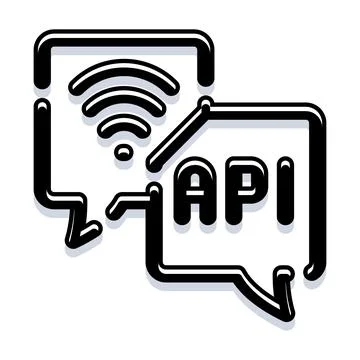 Api and wifi communication integrating internet services 스톡 일러스트