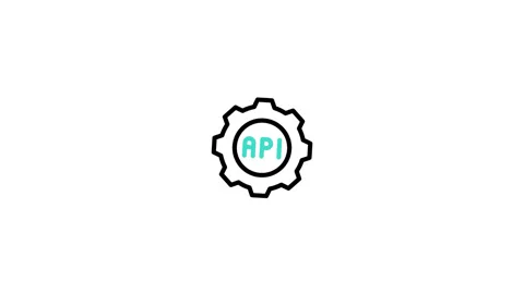 Api Animated Icon Stock Footage 320201343