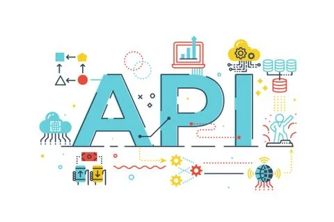API application program interface Stock-Illustration