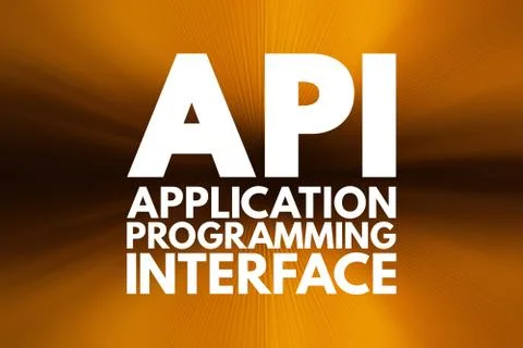API - Application Programming Interface acronym, technology concept backgroun Stock Photos