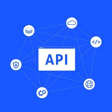 API - Application Programming Interface. Api Gateway Architecture and Illustrazione stock